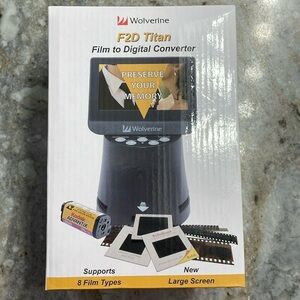 Wolverine 8 in 1 Film To Digital Converter F2D Titan 4.3” Screen